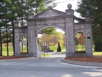Entrance to Woodland Cemetery